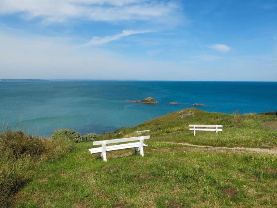 Appart Vue Mer-Au Pied Du Chemin De Randonnee " Bassan" Planguenoual Extérieur photo